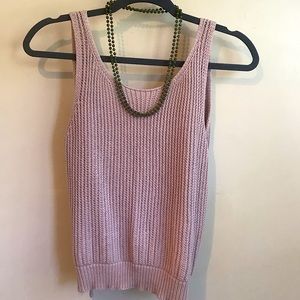 Earthy Crocheted Open Back Tank